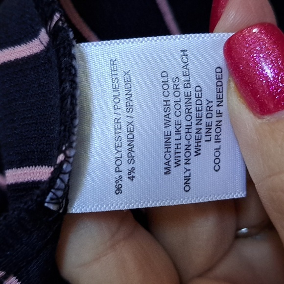 Sag Harbor Navy & Pink Striped Oversized Open Front Blazer. Size Large NWOT - Picture 8 of 8